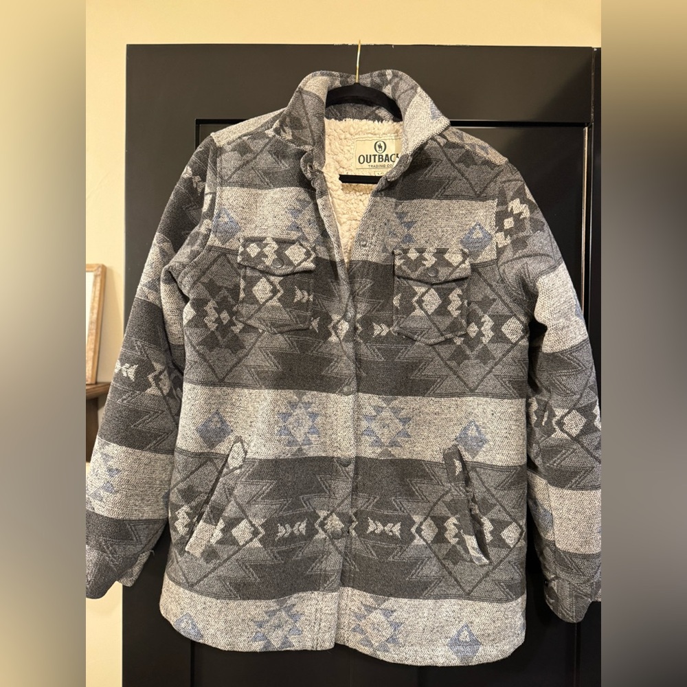Women’s Outback Trading Co. Gray Aztec Jacket